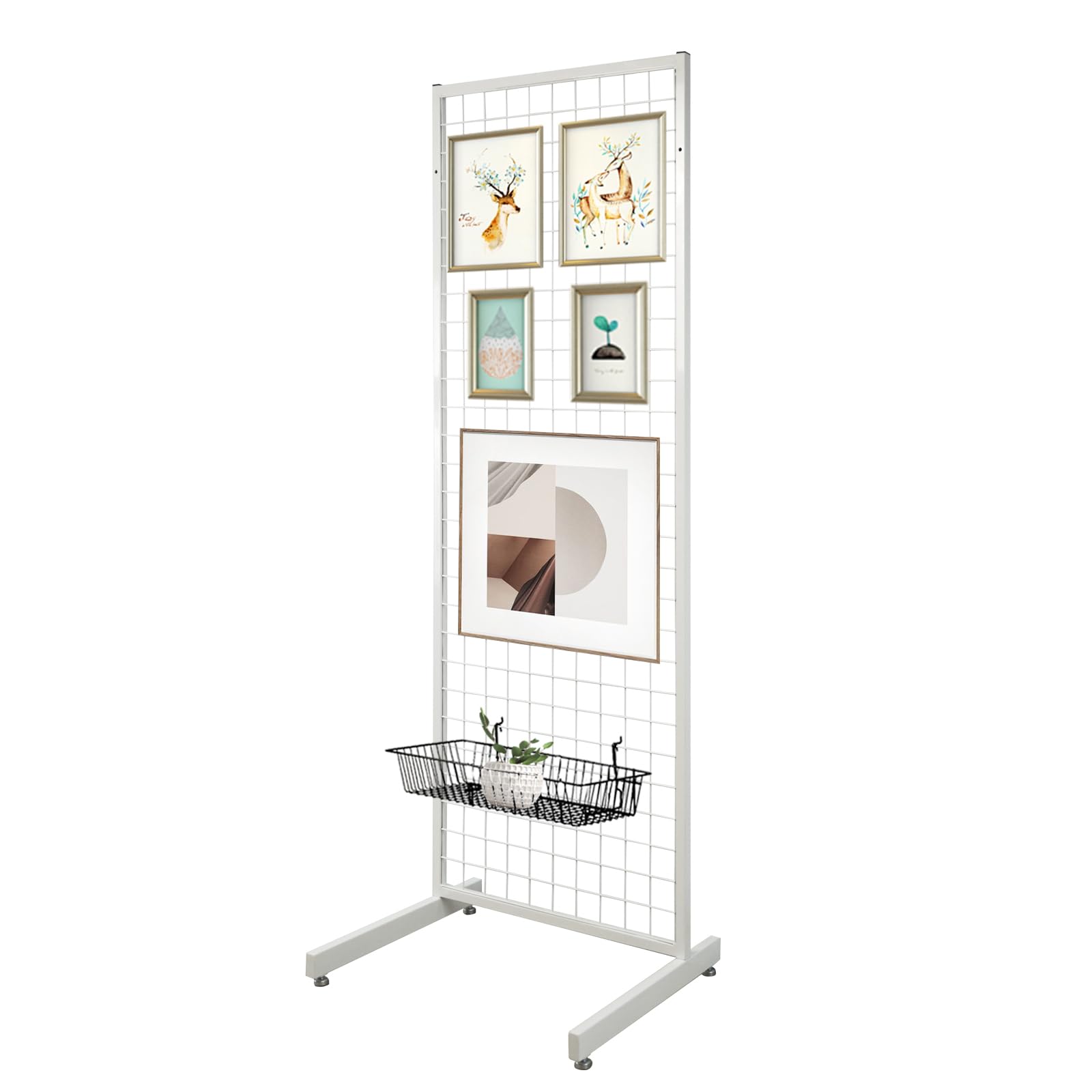 Photo 1 of 7RiversART White Finish Gridwall Panel Display Stand One-Step Installation