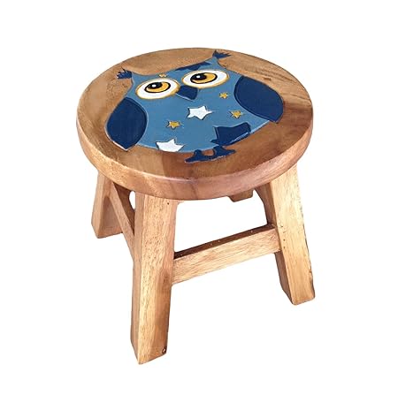 Sgabello Da Esterno In Legno Per Bambini - Design Naturale, Robusto