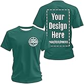 Custom T Shirts for Men Add Logo Text Photo Design Your Own Personalized T-Shirts Tee Custom Shirt Front/Back