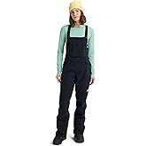 Burton Women’s Reserve 2-Layer Stretch Bib Pants – Waterproof Winter Snowboard Bib Pants with Stretch Fit