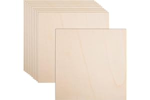 AWIZOM 24 Pack Basswood Sheets for Crafts-16 x 16 x 1/8 Inch- 3mm Thick Plywood Sheets with Smooth Surfaces-Unfinished Rectangular Wood Boards for Laser Cutting, Wood Burning, Architectural Models, Staining