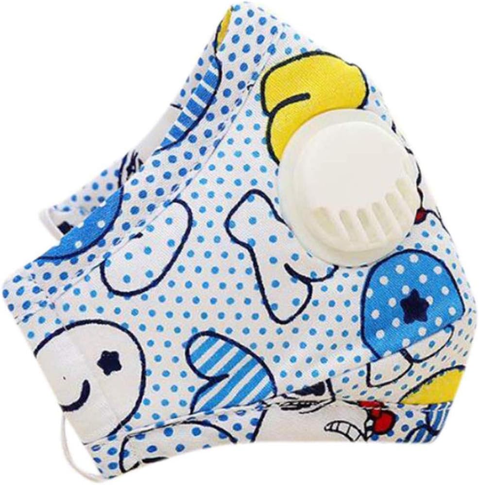 Kids Mouth Mask, Cute Anti-dust Mask Cotton Washable N95 Mask with 10 Pm2.5 Activated Carbon Filter Respirator for Travel Outdoor Activities 0-6t Infant Winter Cotton Anti Pollution,F