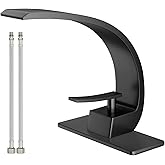 Geobella Bathroom Sink Faucet Modern Single Hole 1-Handle Faucet, Matte Black Solid Brass Faucets,Unique Bathroom faucets Mixer Tap