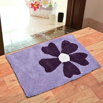 Generic Sahil Home Decor Pure Cotton Anti Skid Water Obsorbing Door Mat - 20 Inch x 30 Inch, Multi Color