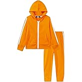 LittleSpring Little Boys Tracksuit Zip Up Athletic Hoodie and Jogger Pants 2-Piece Set