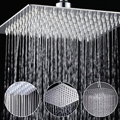 Rainfall Shower Head 8 inch, Solid Stainless Steel