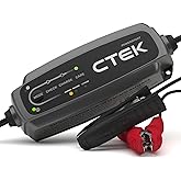 CTEK CT5, 12V Automotive Battery Charger for Auto, Motorcycle, ATV, Snowmobile - Battery Trickle Charger and Battery Maintainer - Charges Lead-Acid and Lithium Ion (12V LiFePO4) Batteries
