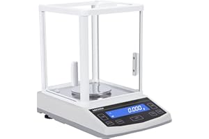 LACHOI Lab Scale 300g×1mg High Precision 0.001g Accuracy Laboratory Precision Scale Jewelry,RS232 Interface Analytical Balance（300g/0.001g
