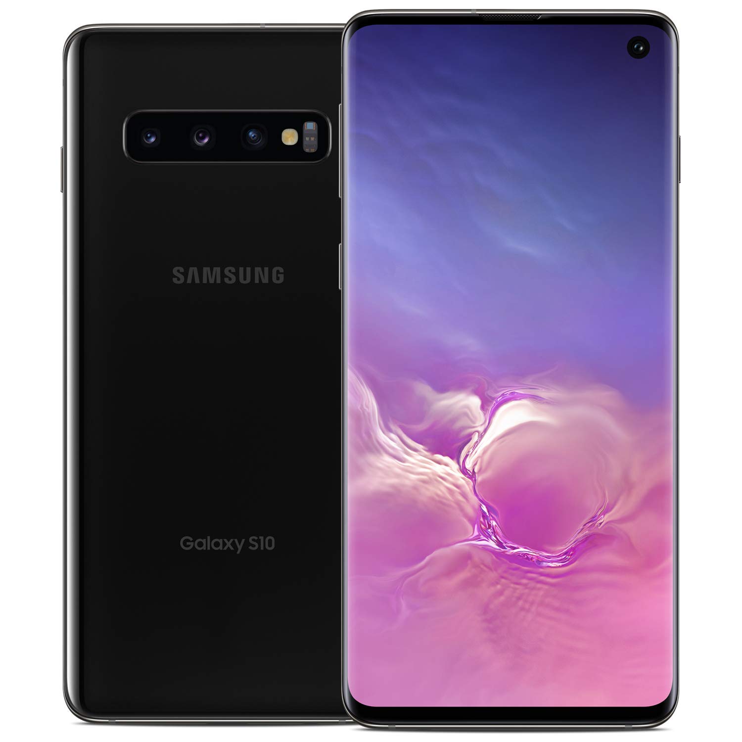 SAMSUNG Smartphone Galaxy S10+ (Hybrid Sim) 128GB - Prism Black (Renewed)