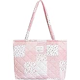 Sunwel Fashion Top Zipper Floral Quilted Bag Small Tote Bag for Women
