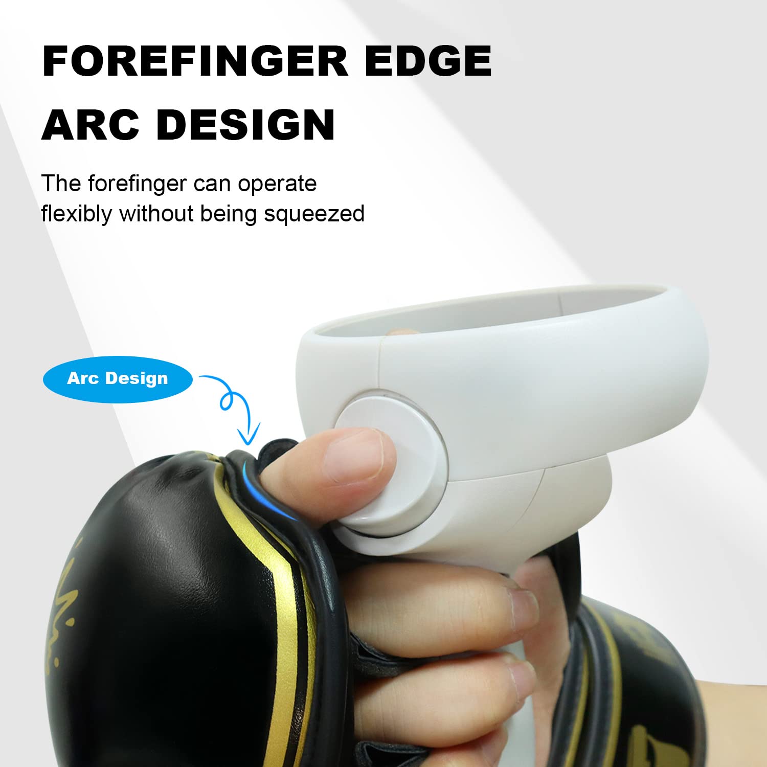 AMVR Boxing Gloves for Meta Quest 2/1 or Rift S Touch Controllers, Compatible with Playing Thrill of The Fight or Other VR Boxing Type Games, Making VR Experience More Realistic