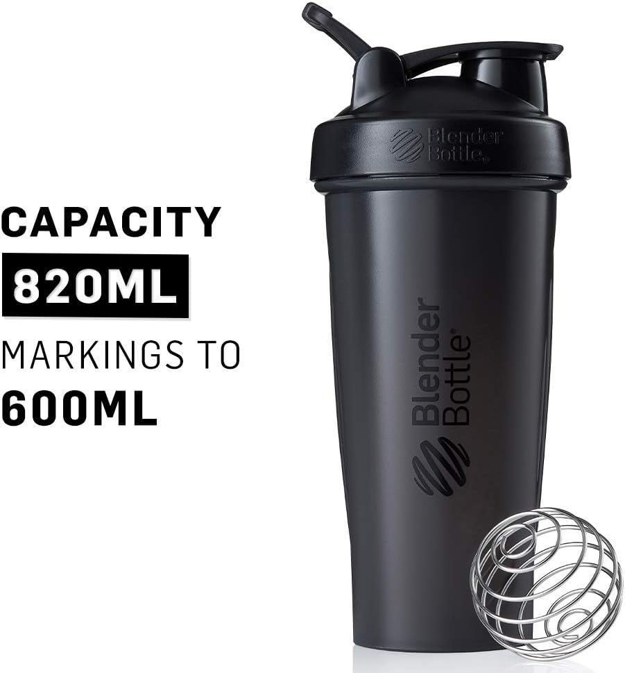 BlenderBottle Classic Loop Shaker cup / Diet Shaker / Protein Shaker with Blenderball 820ml capacity, scales up to 600ml - Cyan - Image 5