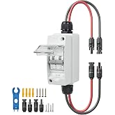 Pjerjzn Solar Panel Disconnect Switch 1000V 40A PV Disconnect Switch Outdoor Miniature Circuit Breaker IP65 for Solar PV Homes Battery (1000V 40 Amp)