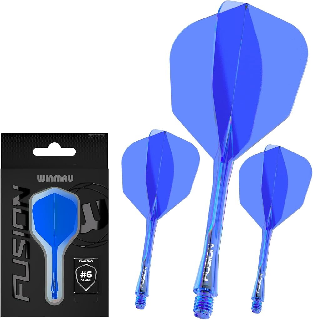 Winmau Fusion Integrated Flight and Shaft System No.6 Blue Medium