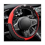 MUQIDA Bling Car Steering Wheel Cover, 15 Inch