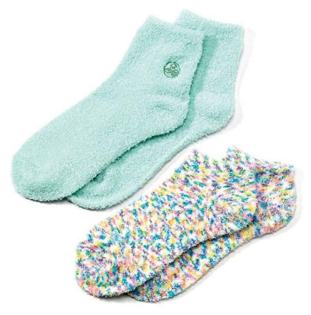 Earth Therapeutics 2-Pack Super Plush Aloe Moisture Socks (Green) : Beauty