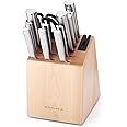 KitchenAid Gourmet 14 piece Forged Stainless Steel Knife Block Set with Built in Knife Sharpener, High Carbon Japanese Stainless Steel, Sharp Kitchen Knife Set with Block, Birchwood