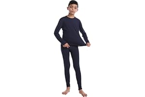CVVTEE Boys Athletic Base Layer Compression Underwear Set 2pcs Thermal Long John for Kids