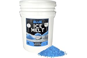 HOME AND COUNTRY USA Blue Ice Melt Pail Effective to -25°F, Eco-Friendly De-Icer, Optimal Granule Size for Quick Melting, Ideal for Driveways, Walkways, and Entryways (8 lb)