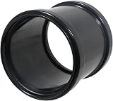 Spares2go 110mm 4in Soil Waste Pipe Double Socket Push Fit Straight Coupler view 4