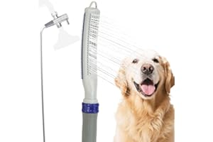 TidyNuts Dog Shower Attachment, Dog Bathing Supplies for Fast and Easy Bathing, Indoor and Outdoor Sprayer Includes Lick Mat and 8-Foot Flex Hose