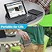 ESYNIC Foldable Bluetooth Keyboard Ultra Slim Pocket Size Bluetooth Keyboard Wireless for I for IOS/Android/Windows Rechargeable Battery Aluminum Alloy Housing