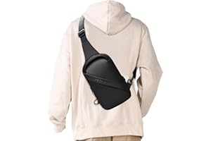 SEAFEW Black Sling Backpack bag for Men, Mini Anti Theft One Strap Motorcycle Backpack Sling Chest Bag for Swimming Diving Outdoor Sports