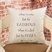 Fjfz When It Rains Look for Rainbows When It's Dark Look for Stars Motivational Sign Inspirational Quote Cotton Linen Home Decorative Throw Pillow Case Cushion Cover Sofa Couch, 18
