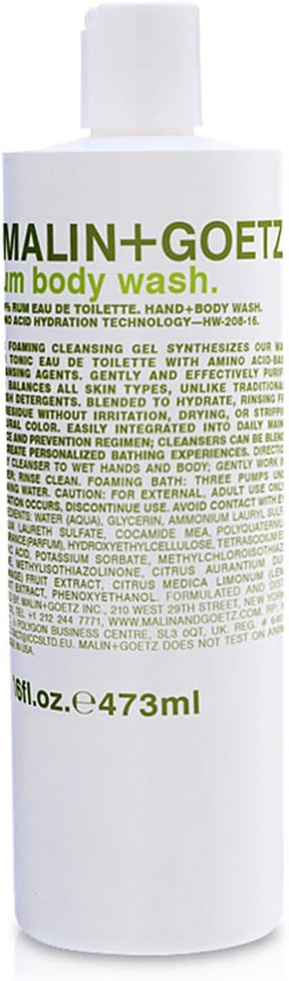 Eur 84 57 L Malin Goetz Gel De Ducha Y Manos De Ron 473 Ml Amazon Es Belleza