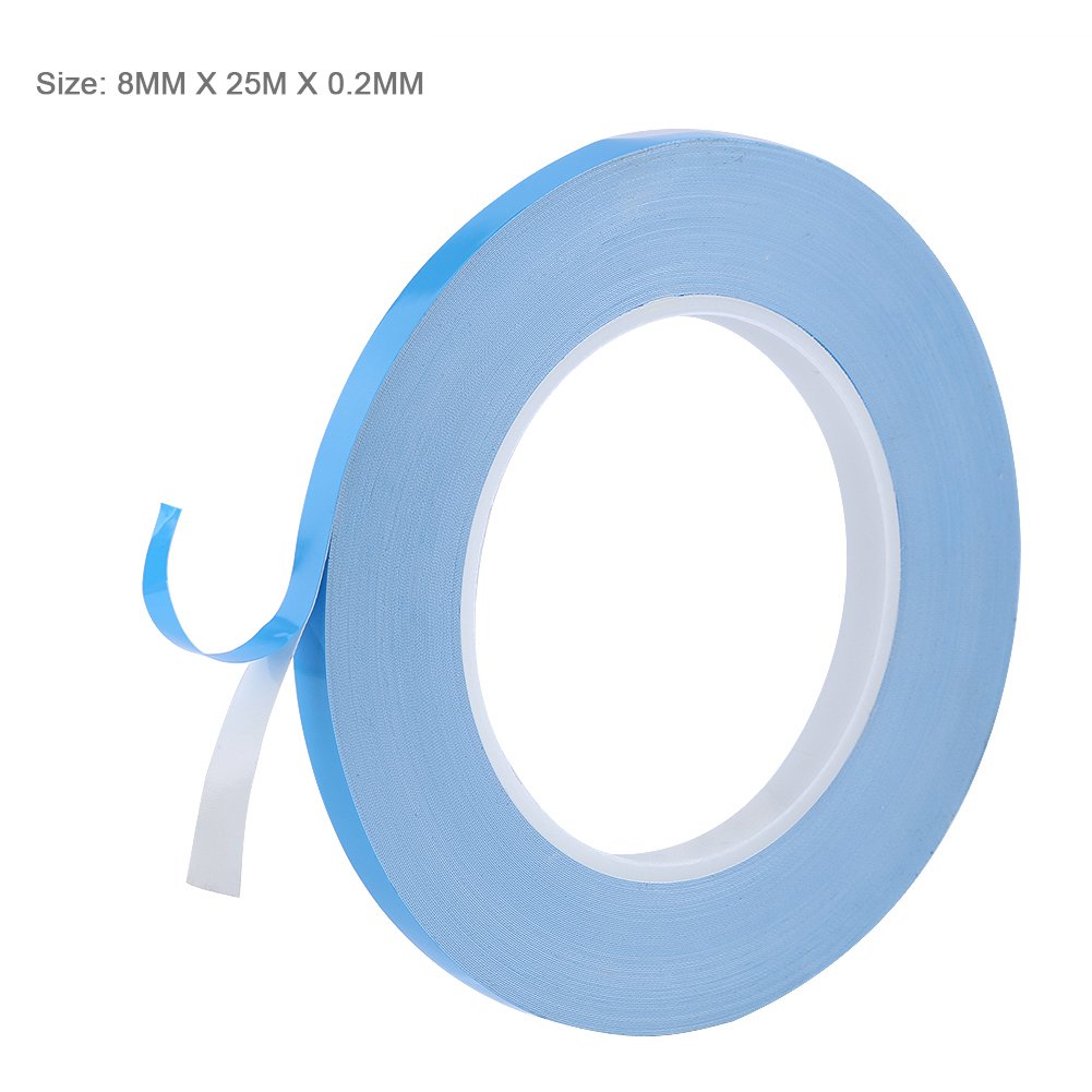 Zerone 8mm 25m Thermal Adhesive Tape, Double-Sided Non-Conductive CPU Cooling Tape for Computer Ic Chipset Led Lighting Repair - Image 5
