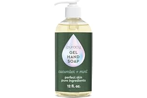 Puracy Organic Hand Soap, For the Professional Hand Washers We've All Become, Moisturizing Natural Gel Hand Wash Soap, Liquid Hand Soap Refills for Soft Skin 12 fl.oz, Cucumber & Mint