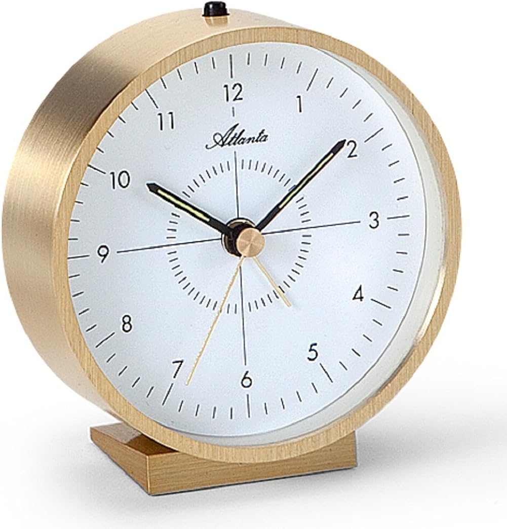 Atlanta Funk-Tischuhr Mit Glasgehäuse - Elegante Analoguhr In Silber Für Zuhause