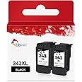Ubinki Compatible Ink Cartridge Replacement for Canon 243 243XL PG-243 XL PG243 245 245XL (Black, 2-Pack) to use with MG2522 MG2922 TR4520 TR4522 TS3322 TS3122 TS202 MX490 MX492 Printers