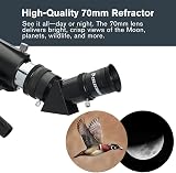 Celestron Travel Scope 70 Portable Refractor Telescope Kit with Backpack view 7
