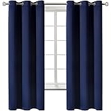 BGment Blackout Curtains for Bedroom - Grommet Thermal Insulated Room Darkening Curtains for Living Room, Set of 2 Panels (42