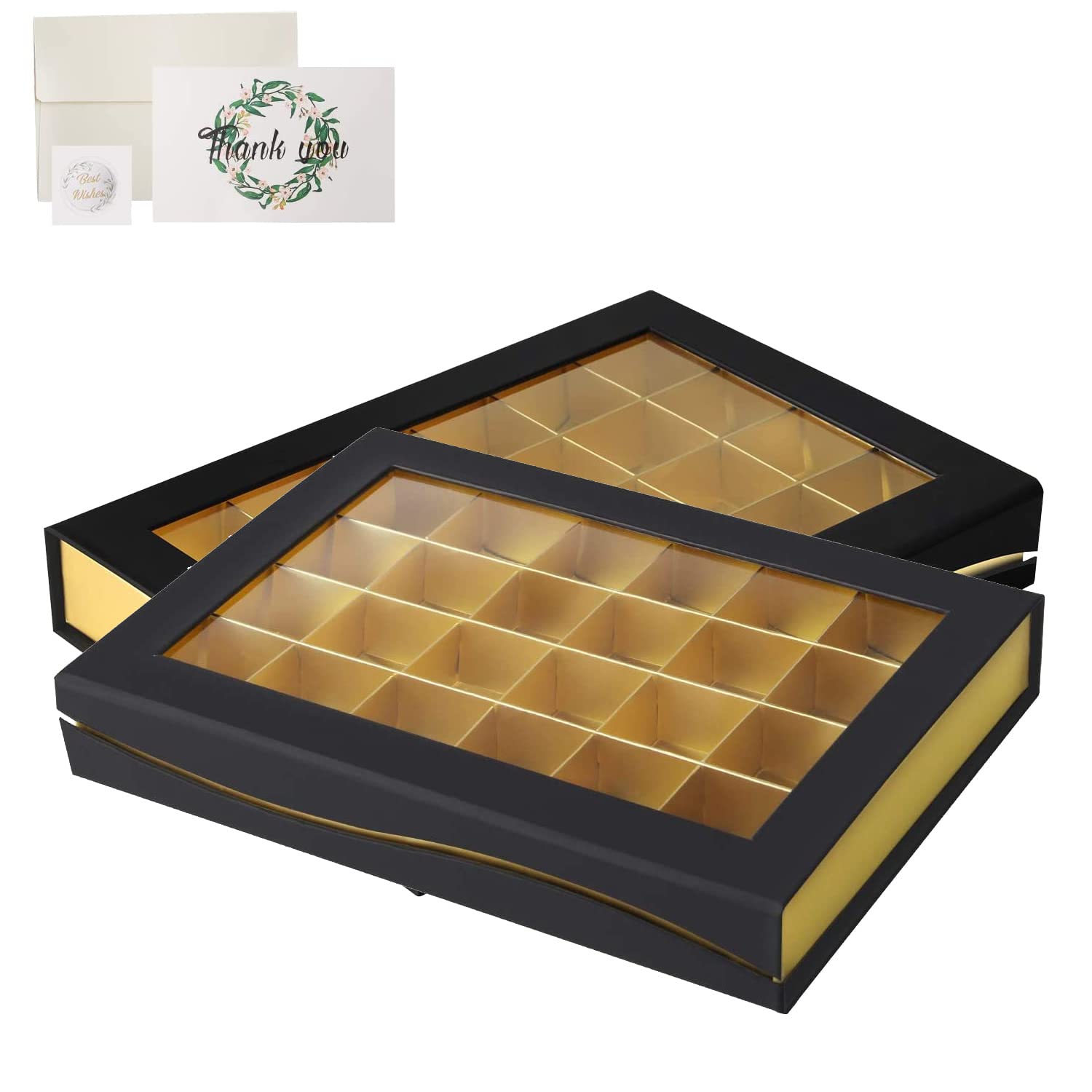 Bumlon Empty Chocolate Gift Packaging Boxes Gift box (24 grids-2 pack)