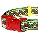 Blueberry Pet 4 Patterns Christmas Fair Isle Designer Adjustable Dog Collar with Detachable Bow Tie, Medium, Neck 14.5