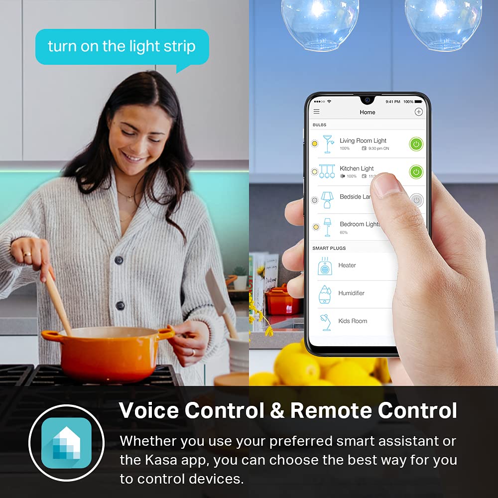 Kasa Smart LED Light Strip, 16.4ft WiFi LED Strip Works with Alexa, Google Home, SmartThings, High Brightness with 16 Million Colors, RGB, Grouping, Adjustable Length, Up to 25,000 Hours (KL400L5) - View 6