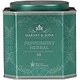 Harney & Sons Peppermint Herbal Tea in Sachets, Caffeine-Free Herbal, 30 Sachets