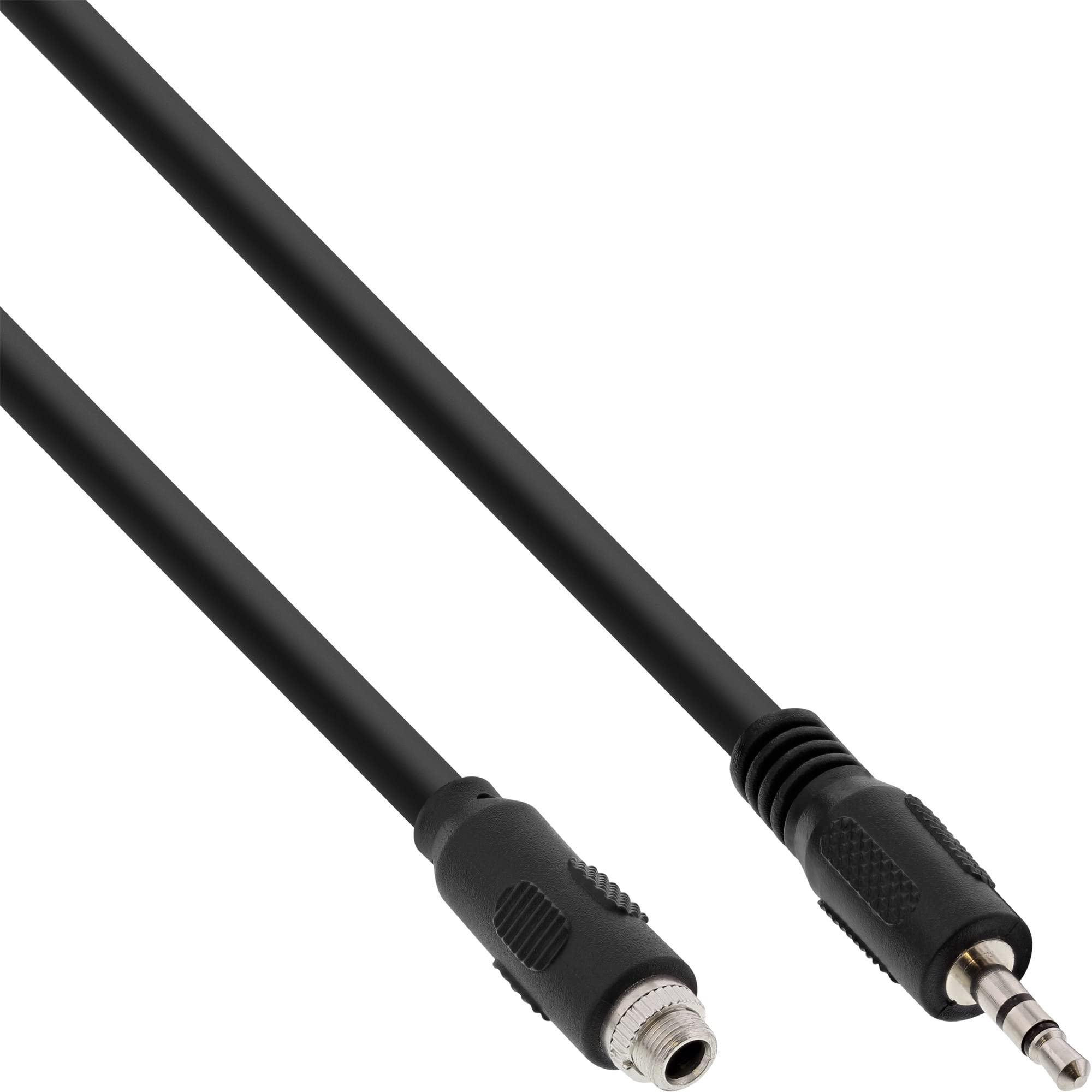 InLine 99303P Audio Adapter Cable, 3.5 mm Stereo Male/Socket with Thread, 0.6 m