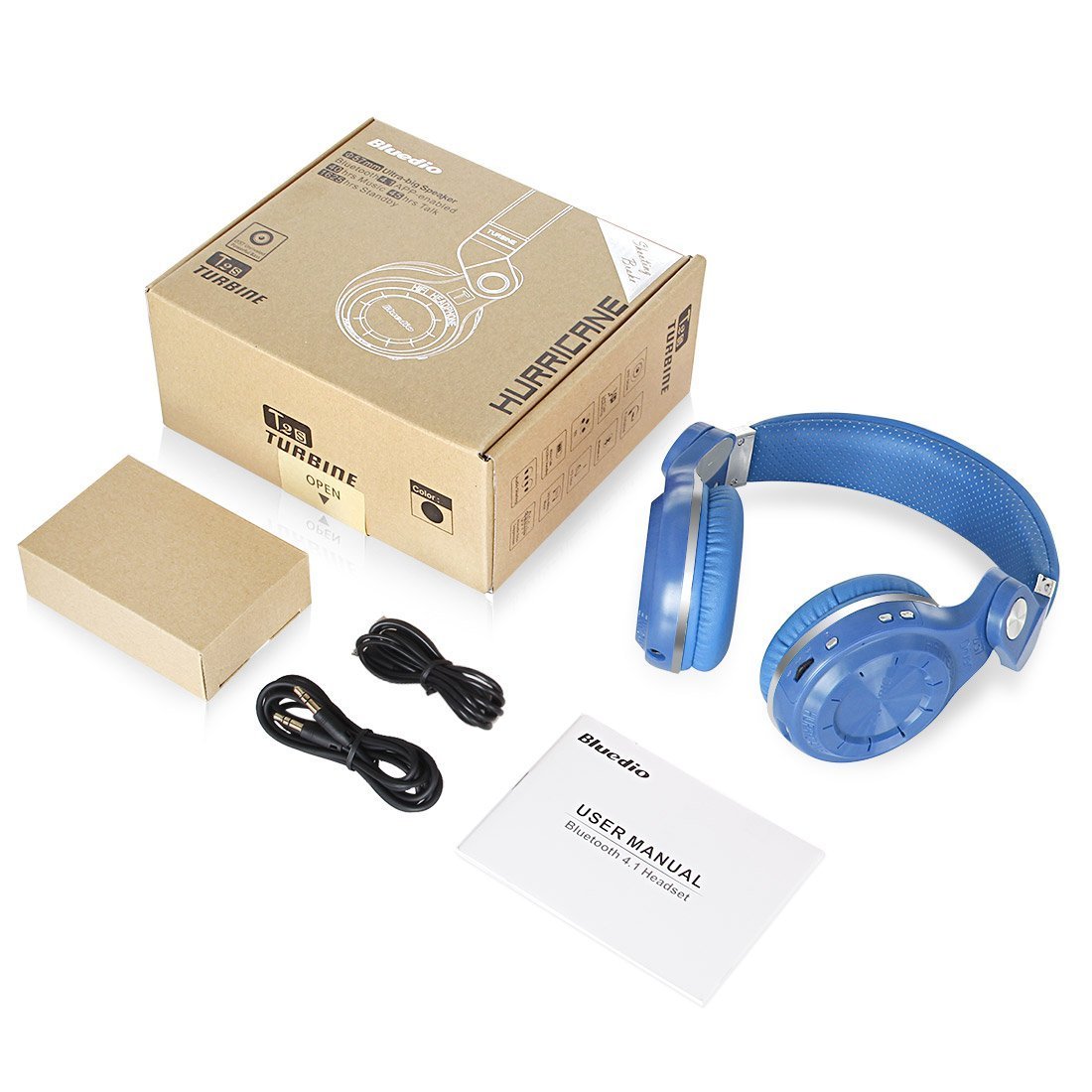 Amazon.com: Bluedio T2+, T2 Plus Turbine Wireless Bluetooth Headphones with  Mic/
