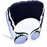 Sun-Staches Bride of Frankenstein Sunglasses Costume Accessory, UV 400 Lenses, Black Hairdo Mask, One Size Fits Most