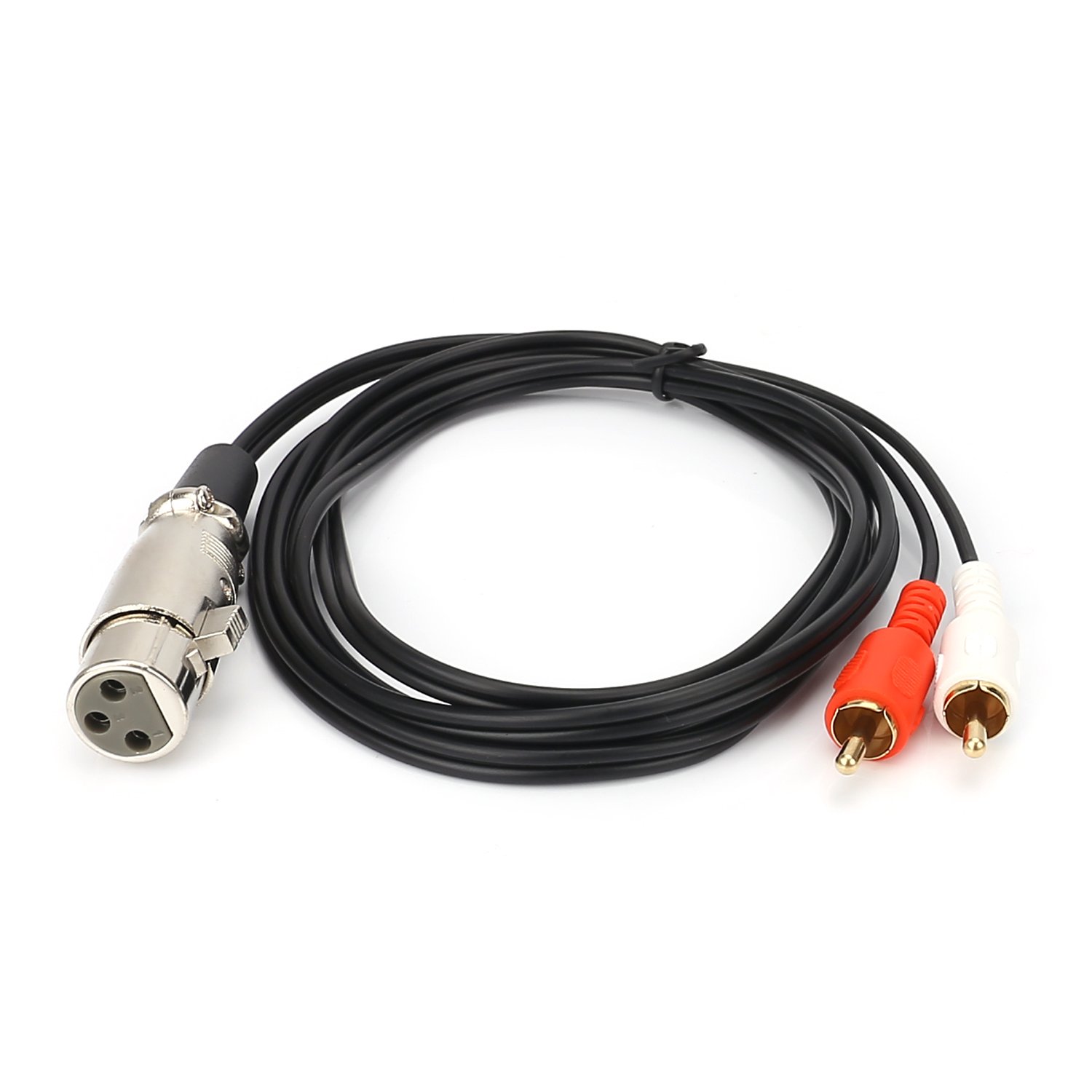 SiYear XLR Y Splitter Patch Cable, 1 XLR Female to 2 RCA Male Plug