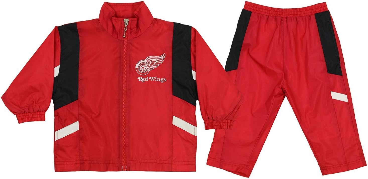 Mighty Mac Detroit Red Wings NHL Baby Boys Infant Windsuit Jacket & Pants Set, Red