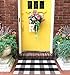 UKELER Black and White Rug 2×3, Cotton Buffalo Plaid Rugs for Front Porch Machine Washable Cute Farmhouse Layered Door Mats Welcome Doormats Outdoor Front Porch Rugs