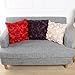 SeptCity Decorative Throw Pillow Covers for Couch Cushion Case, Romantic Love Satin Rose Wedding Party Home Decor, Home Gift (Set of 2)-Red