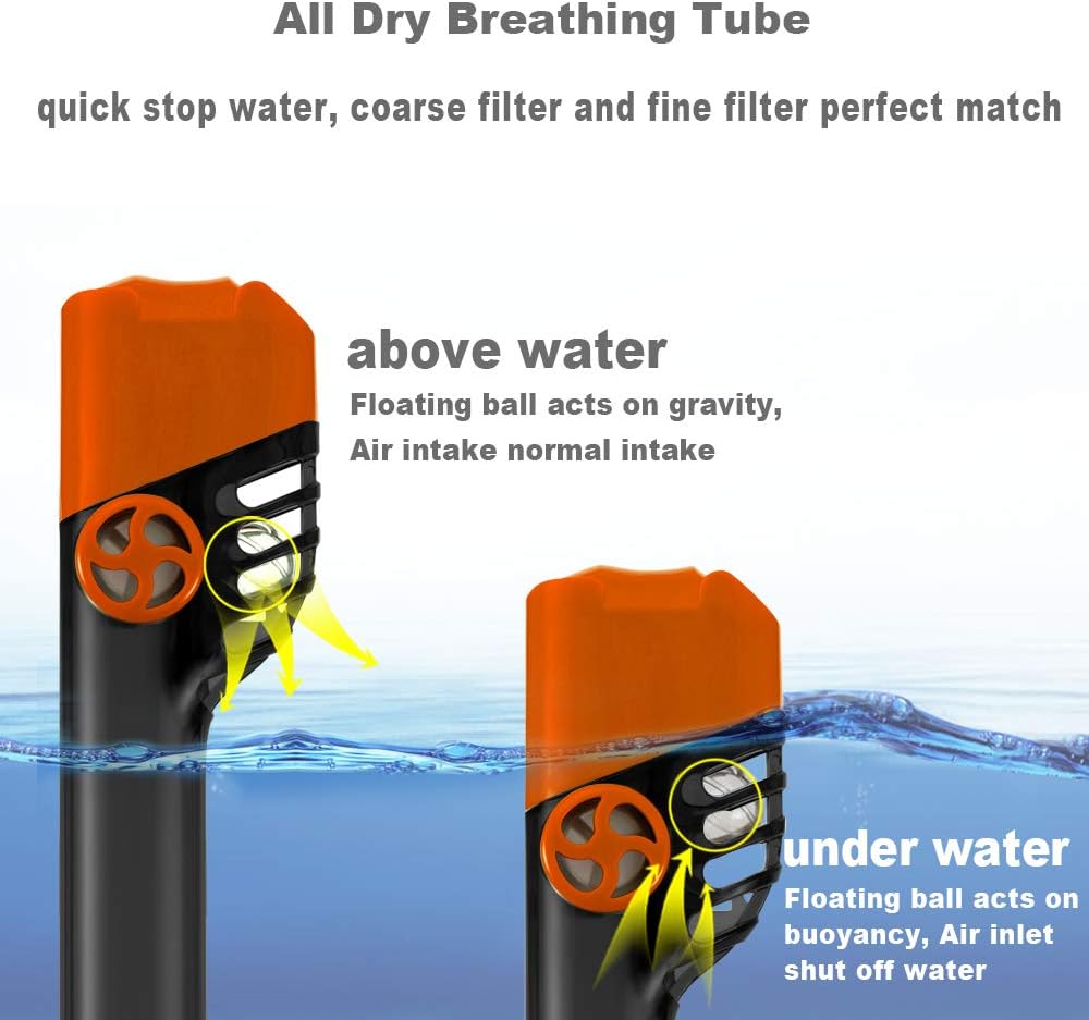WSTOO Snorkel Mask with Latest Dry Top Breathing System, Fold 180 Degree Panoramic View Full Face Snorkel Mask Anti-Fog Anti-Leak with Camera Mount, Snorkeling Gear for Adults : Sports & Outdoors