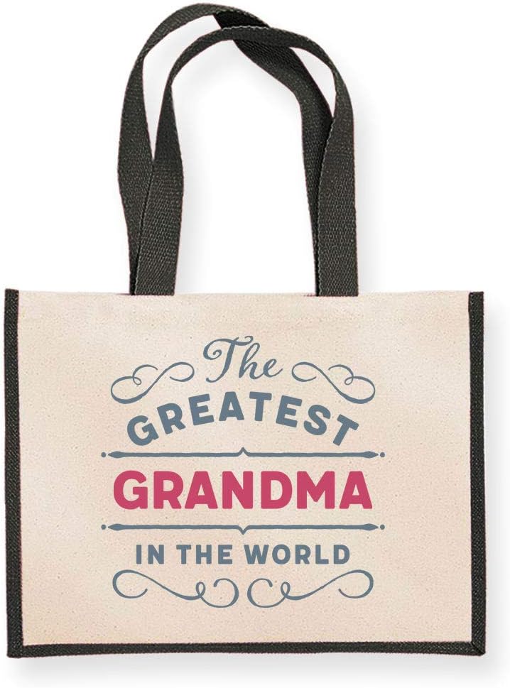 Grandma Gift Bag Birthday Bag Personalised Present Mother’s Day Gift Idea Funny Novelty Gift Grandma Keepsake 42 x 33 x 19cm (Black) - Image 3
