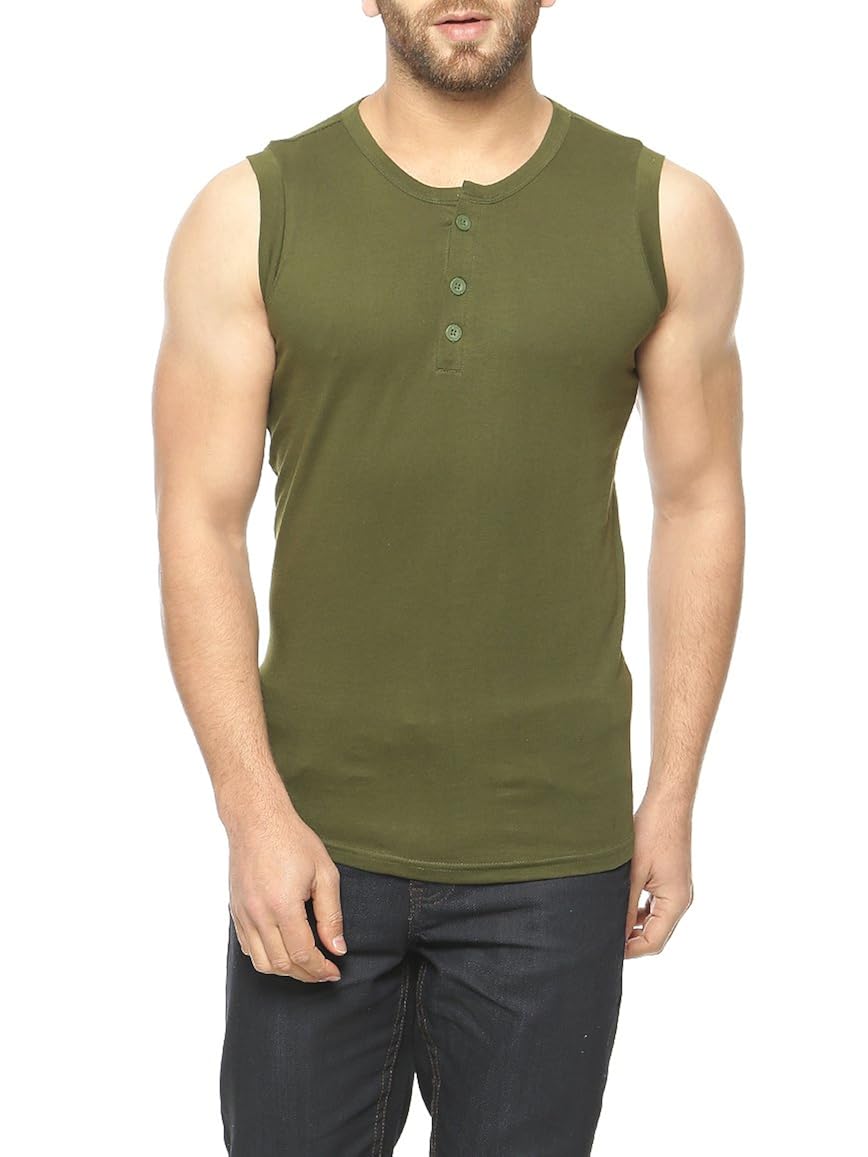 gritstones men's cotton round neck t-shirt (green)