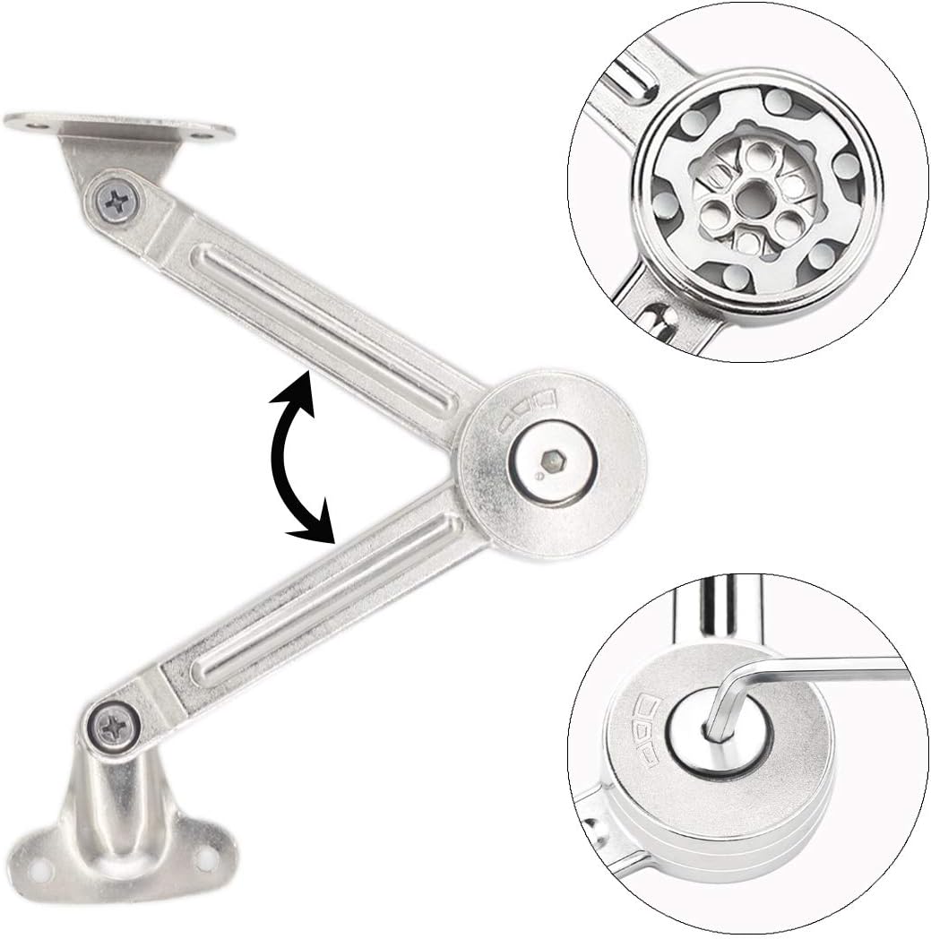 Tuggui Lid Support Hinge Lift Up Stay Buffer Damper Soft Close for Kitchen Cabinet Door Cupboard Pack of 2 - Image 4